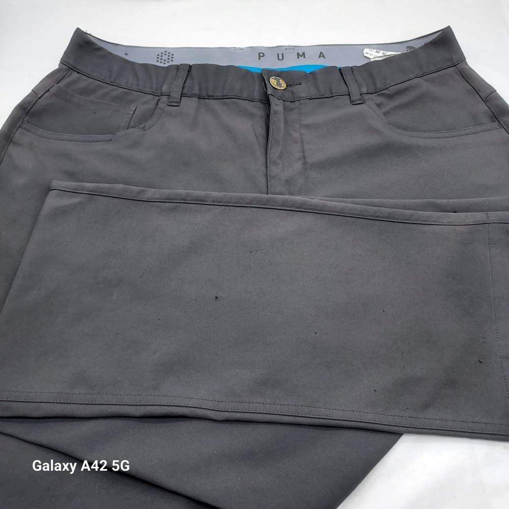 Puma Golf Mens 32x34 Dark Grey Performance Tech Five Pocket Pants 599246-01